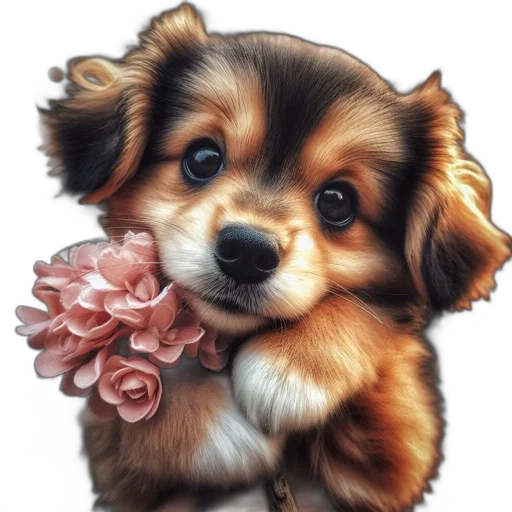 animal, flower, face, staff transparent PNG cut-out