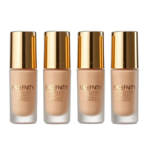 golden, set, four, identical transparent PNG cut-out