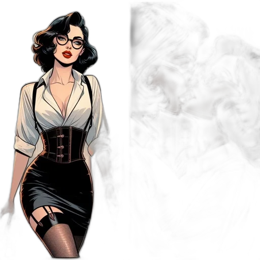 comic book art, concept art, cartoon, fantasy art transparent PNG cut-out