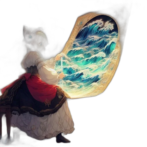 dress, mask, creature, concept art transparent PNG cut-out