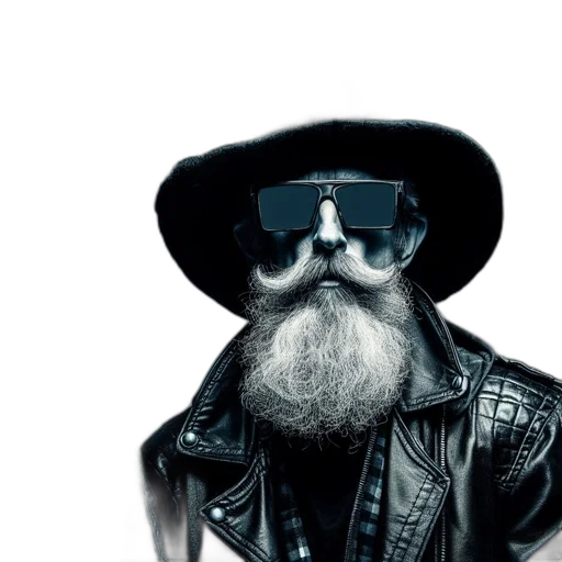 hat, elderly, man, beard transparent PNG cut-out