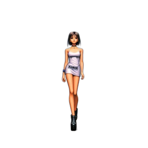 dress, pixel art, 3d render, vaporwave transparent PNG cut-out