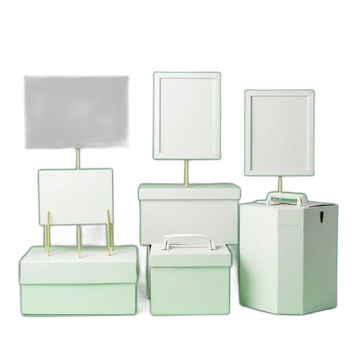 furniture, 3d render, pastel, green transparent PNG cut-out