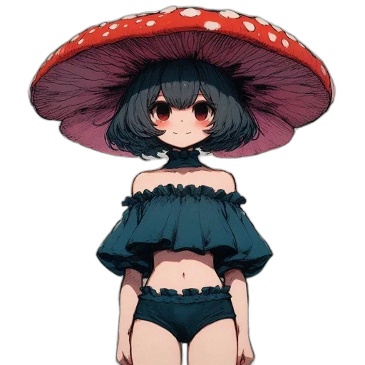 hat, dress, umbrella, flower transparent PNG cut-out