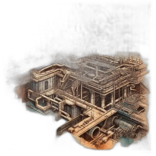 building, concept art, 3d render, photorealistic transparent PNG cut-out