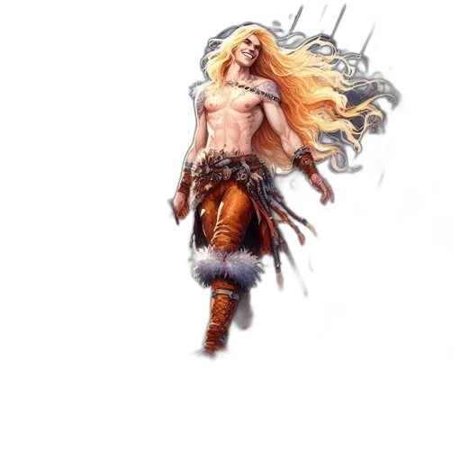 hair, weapon, sword, staff transparent PNG cut-out