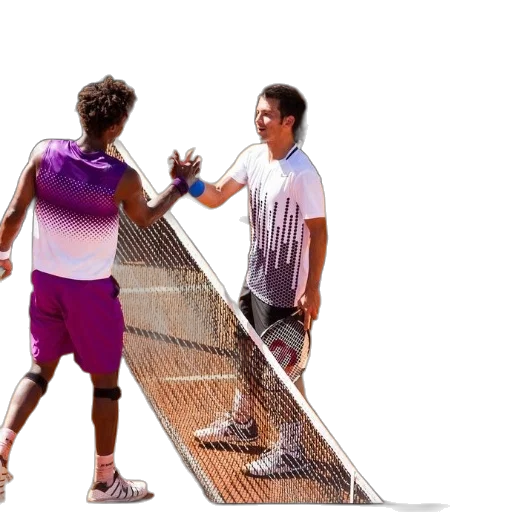 3d render, two, tennis, players transparent PNG cut-out