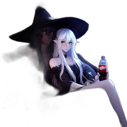 bottle, dress, food, hat transparent PNG cut-out