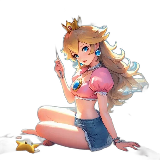 crown, staff, dress, weapon transparent PNG cut-out