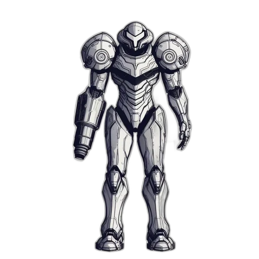 robot, weapon, concept art, 3d render transparent PNG cut-out
