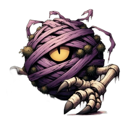 creature, mask, crown, weapon transparent PNG cut-out