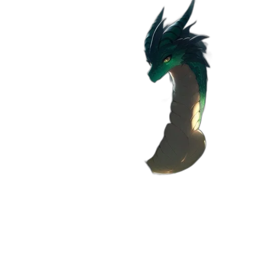 dragon, creature, mask, staff transparent PNG cut-out