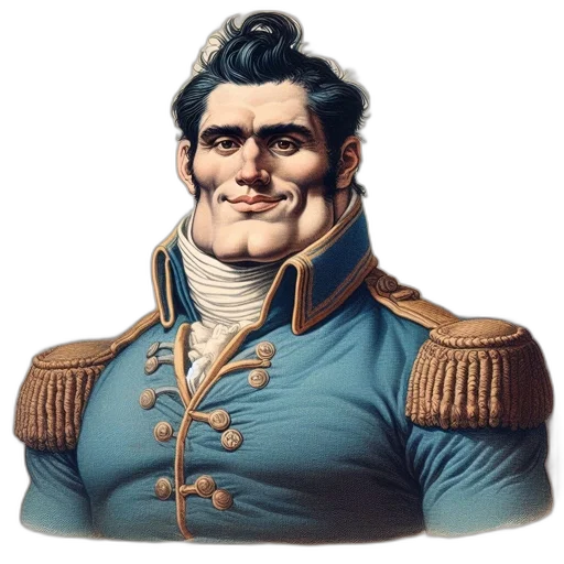 face, jacket, staff, crown transparent PNG cut-out