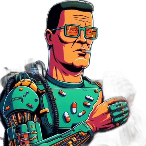 robot, comic book art, cartoon, concept art transparent PNG cut-out