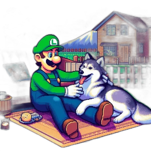 animal, furniture, pixel art, concept art transparent PNG cut-out