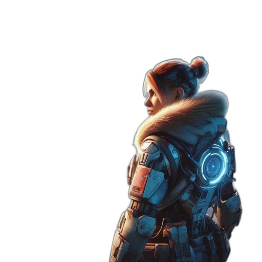 robot, jacket, weapon, concept art transparent PNG cut-out