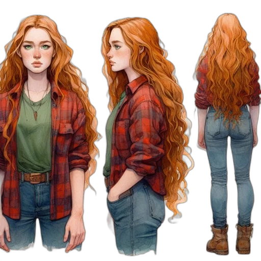 hair, jacket, concept art, fantasy art transparent PNG cut-out