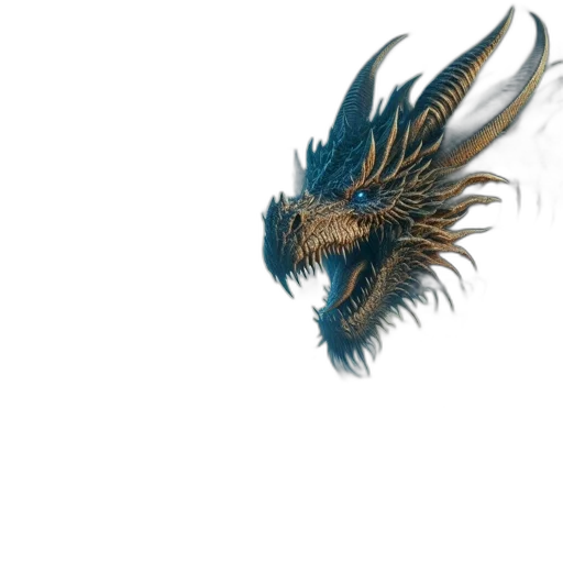 dragon, creature, animal, staff transparent PNG cut-out