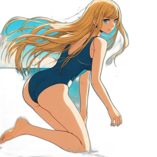 dress, anime, concept art, cartoon transparent PNG cut-out