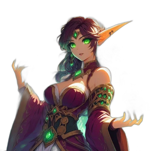dress, staff, dragon, crown transparent PNG cut-out