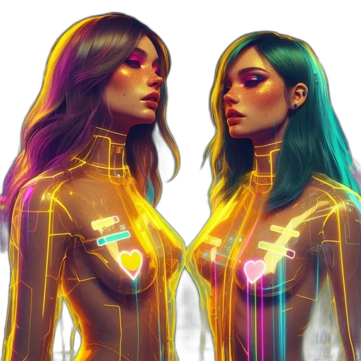 cyberpunk, comic book art, concept art, fantasy art transparent PNG cut-out