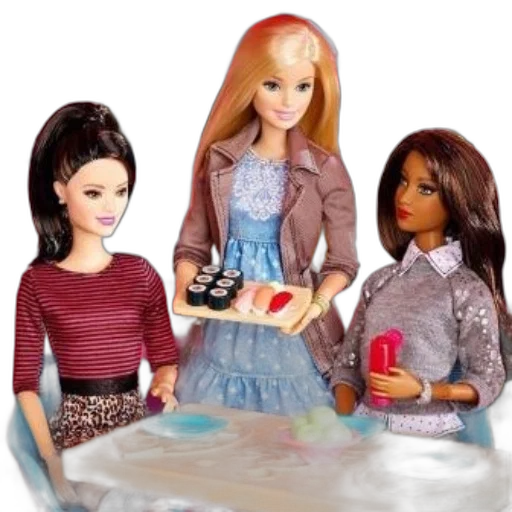 snow, three, barbie, dolls transparent PNG cut-out