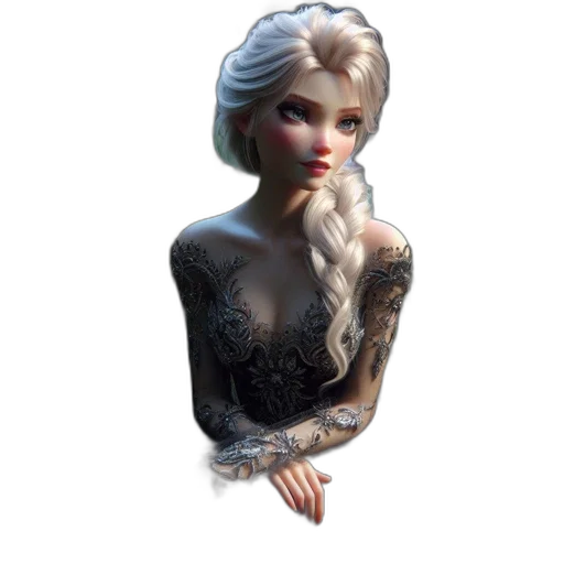 dress, jewelry, face, staff transparent PNG cut-out