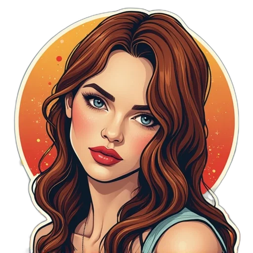 face, jewelry, comic book art, cartoon transparent PNG cut-out