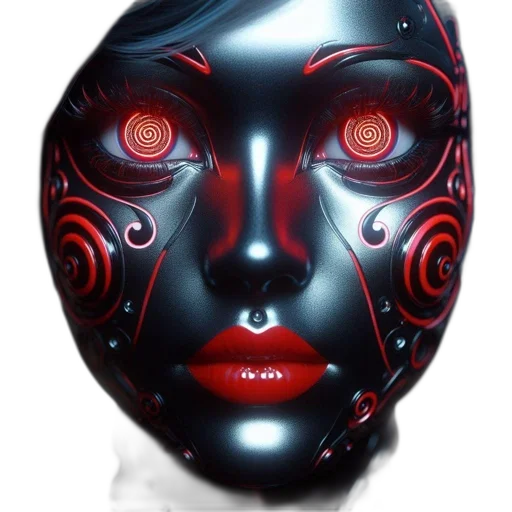 mask, face, robot, cyberpunk transparent PNG cut-out