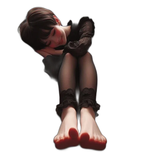 shoes, dress, face, creature transparent PNG cut-out