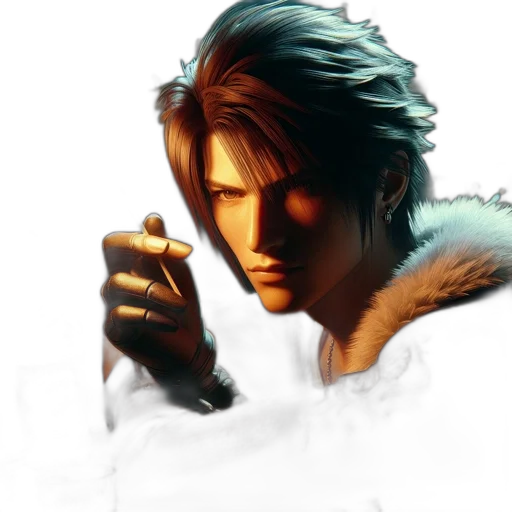 face, weapon, jacket, concept art transparent PNG cut-out
