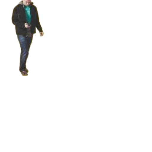 jacket, staff, creature, robot transparent PNG cut-out