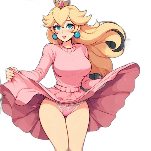 dress, crown, staff, pixel art transparent PNG cut-out