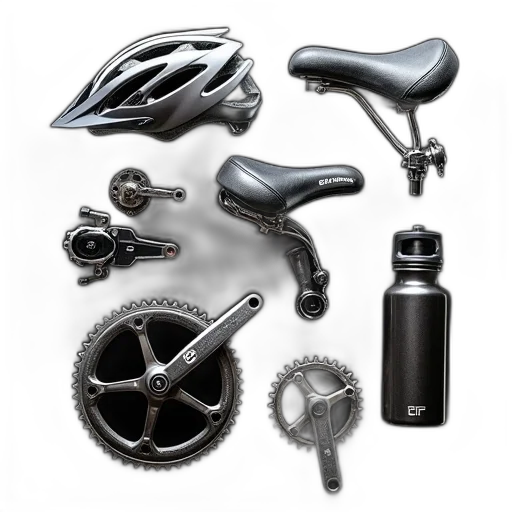 collection, various, cycling, accessories transparent PNG cut-out