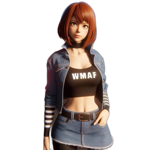 jacket, weapon, concept art, 3d render transparent PNG cut-out