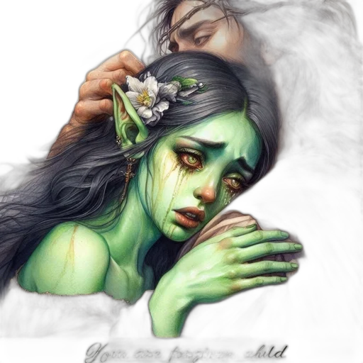fantasy art, watercolor, concept art, photorealistic transparent PNG cut-out