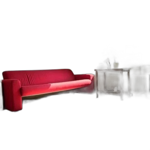 furniture, 3d render, photorealistic, red transparent PNG cut-out