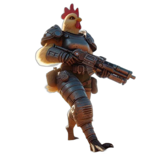 weapon, animal, creature, 3d render transparent PNG cut-out