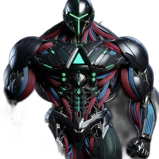 robot, mask, creature, weapon transparent PNG cut-out