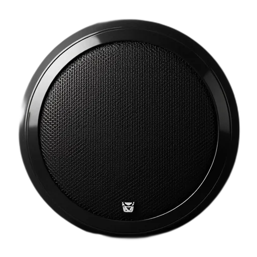 robot, black, speaker, circular transparent PNG cut-out