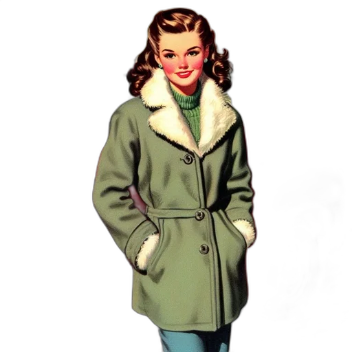jacket, dress, staff, face transparent PNG cut-out