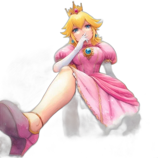dress, crown, staff, concept art transparent PNG cut-out