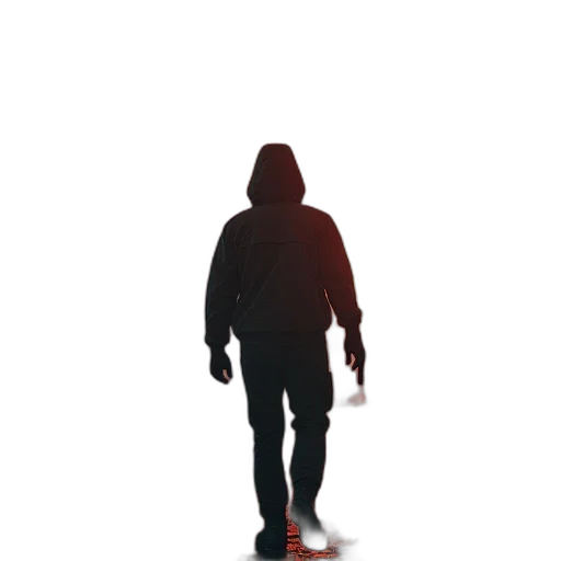 jacket, creature, staff, robot transparent PNG cut-out