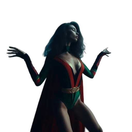 dress, concept art, 3d render, comic book art transparent PNG cut-out