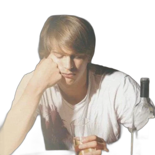 bottle, photorealistic, young, man transparent PNG cut-out