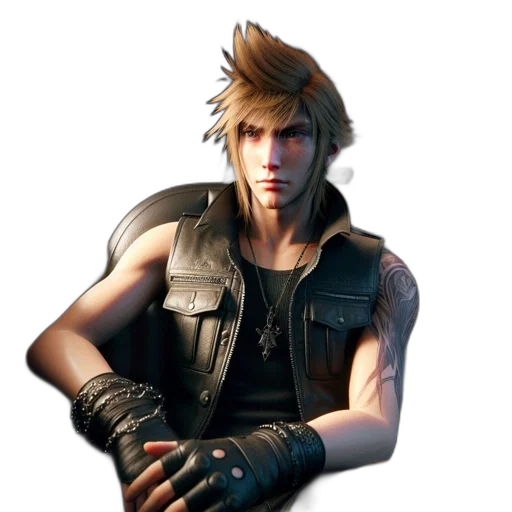 jacket, face, weapon, concept art transparent PNG cut-out
