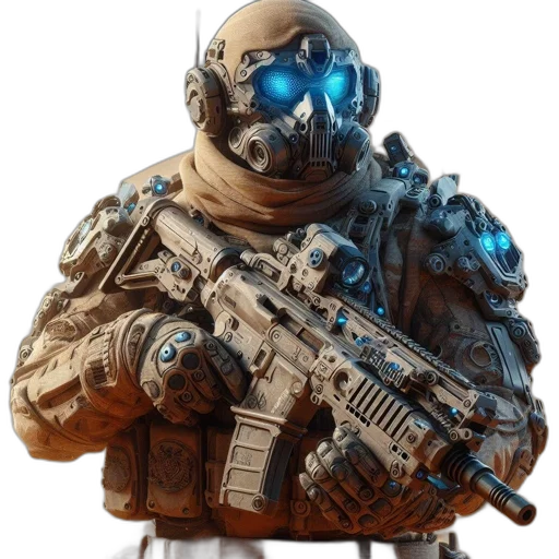 weapon, mask, robot, face transparent PNG cut-out