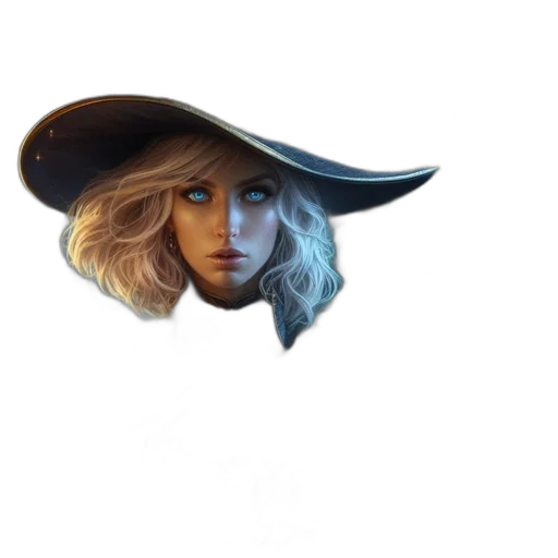 hat, face, staff, hair transparent PNG cut-out