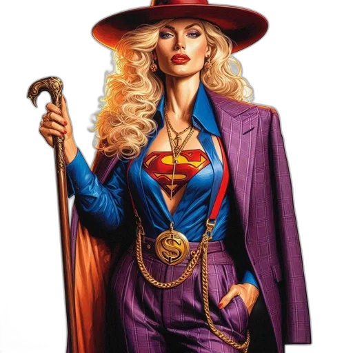 jewelry, staff, jacket, comic book art transparent PNG cut-out
