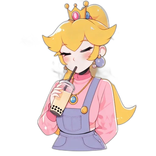 staff, crown, dress, vaporwave transparent PNG cut-out